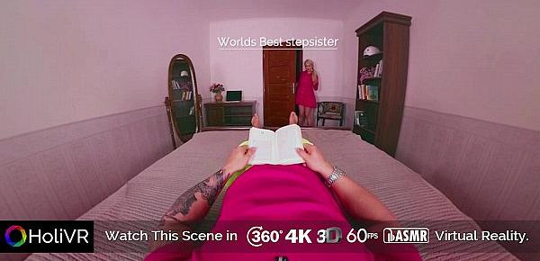  [HoliVR] World Best Stepsister Midnight Blowjob   360 VR Porn